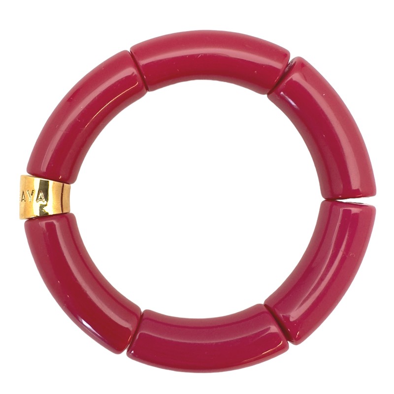 Bracelet jonc élastiqué doré BEIJO 1 uni - Framboise brillant PARABAYA