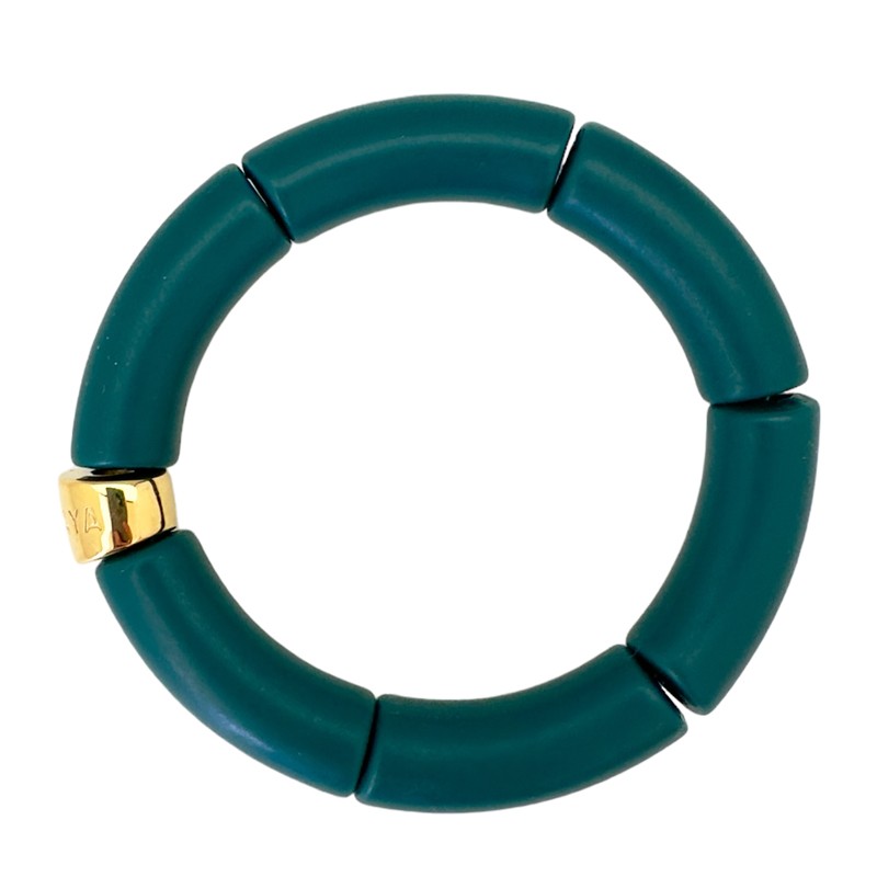 Bracelet jonc élastiqué doré CAMBOCA 3 uni - Bleu canard mat - PARABAYA Bracelet jonc élastiqué doré CAMBOCA 3 uni - Bleu canard mat - PARABAYA