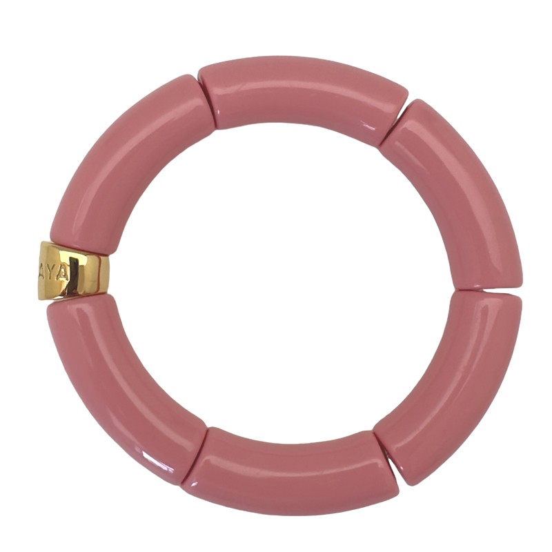 Bracelet jonc élastiqué doré GOIABA 1 uni - Rose brillant PARABAYA Bracelet jonc élastiqué doré GOIABA 1 uni - Rose brillant PARABAYA