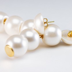 Boucles d'oreilles SMALL BEADS EARRING PEARL - Grosses perles blanches
