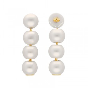 Boucles d'oreilles SMALL BEADS EARRING PEARL - Grosses perles blanches VANESSA BARONI