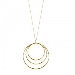 Collier sautoir FANTASQUE doré - Chaîne fine & Pendentif Cercles croissants - Lovely Day