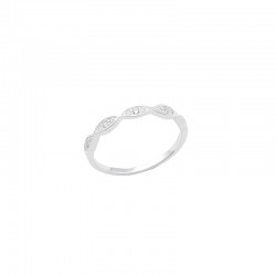 Bague fine Argent & Anneau navettes, orné zircons blancs CANYON