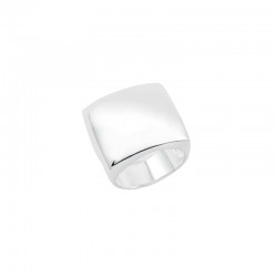 Bague large ARGENT Argent & Chevalière carrée, bombée, lisse TAILLE 54