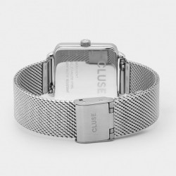 Montre Tétragone Mesh Dark Grey, couleur argent, cadran carré gris foncé