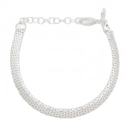 Bracelet gourmette ajustable ROBANNE métal - Chaîne tissée serpent - CANYON