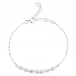 Bracelet fin ajustable FLEUR métal - Chaînes & Fleurs mini-boules - CANYON