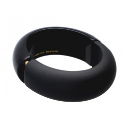 Bracelet Jonc Ovale VbxApropos BANGLE MATT BLACK,  noir brillant, noir ma - VANESSA BARONI