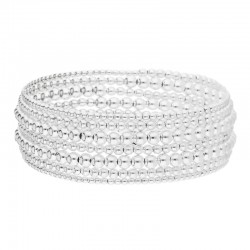 Bracelet élastique boules 7 tours en Argent - Le Doriane DORIANE BIJOUX