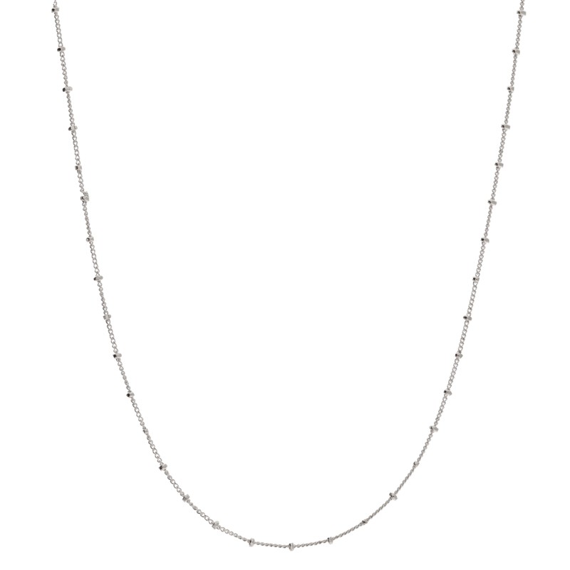 Collier fin en Argent 65 cm - Chaîne fine & Petites boules - DORIANE Bijoux