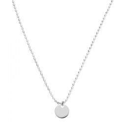 Collier court en Argent 38 cm - Chaîne Mailles rock & Pastille - DORIANE Bijoux