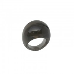 Bague large DEEP GREY résine grise - Grosse boule - Lucas Jack