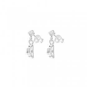 Boucles d'oreilles Pendantes Argent - Oxydes rond & oval DORIANE BIJOUX