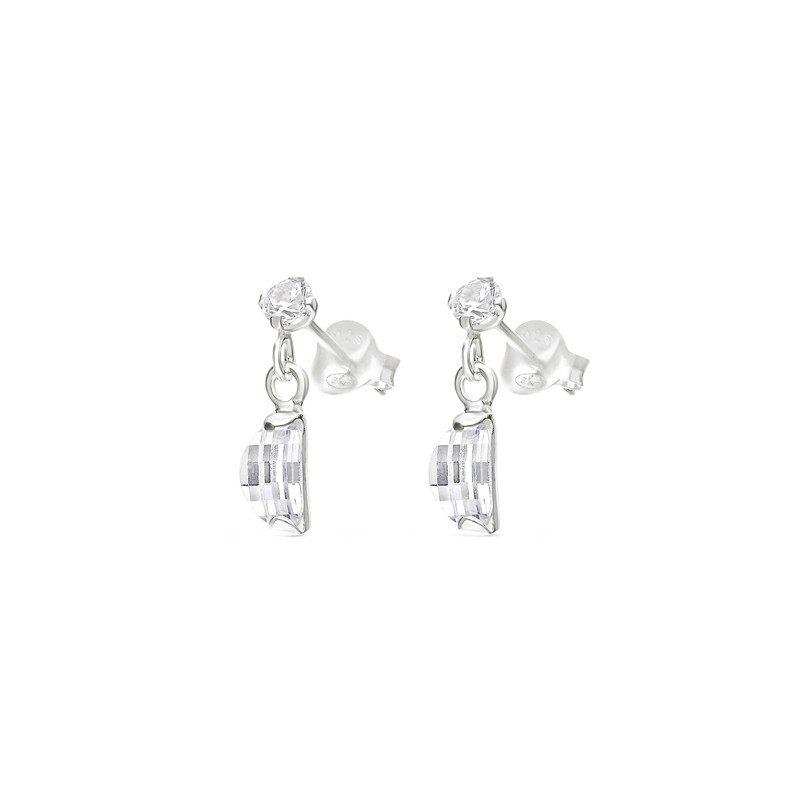 Boucles d'oreilles Pendantes Argent - Oxydes rond & oval DORIANE BIJOUX Boucles d'oreilles Pendantes Argent - Oxydes rond & oval DORIANE BIJOUX