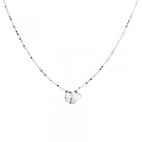 Collier Chaîne petite maille rock Argent - Ange Pastille & Croix