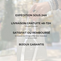 Bague LOU ONYX NOIR - Anneau ciselé plaqué or TAILLE 54