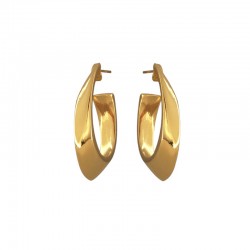 Boucles d'oreilles Créoles VAINILLIA Or - Grand Oval design - CXC