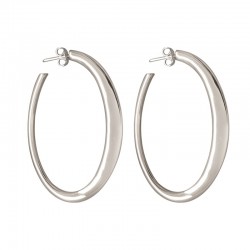 Boucles d'oreilles Créoles VAINILLIA Métal - Oval XXL design - CXC