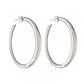 Boucles d'oreilles Créoles VAINILLIA Métal - Oval XXL design - CXC