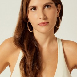 Boucles d'oreilles Créoles VAINILLIA Métal - Oval XXL design