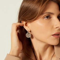 Boucles d'oreilles Vainilla métal - Mini Créoles & Pièce romaine