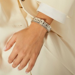 Bracelet Jonc Métal Vainilla - Mètre ruban couture design & Clapet