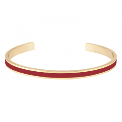 Bracelet jonc ouvert BANGLE Rouge Salsa doré - Bangle Up