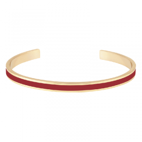 Bracelet jonc ouvert BANGLE Rouge Salsa doré - Bangle Up