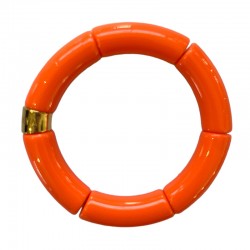 Bracelet jonc élastiqué FOGO MONO Uni- Orange brillant - PARABAYA