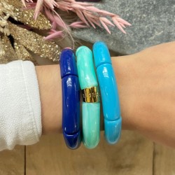 Bracelet jonc élastiqué OCEANO MONO Uni- Bleu brillant