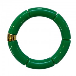 Bracelet jonc élastiqué PALMEIRA MONO 3 Uni- Vert brillant