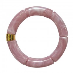 Bracelet jonc élastiqué ROSA MONO 1 Uni - Rose pâle marbré - PARABAYA