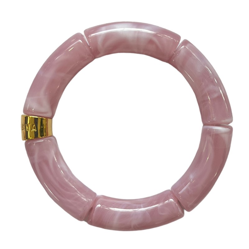 Bracelet jonc élastiqué ROSA MONO 1 Uni - Rose pâle marbré - PARABAYA Bracelet jonc élastiqué ROSA MONO 1 Uni - Rose pâle marbré - PARABAYA