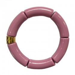Bracelet jonc élastiqué ROSA MONO 3 Uni - Rose brillant - PARABAYA