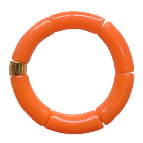 Bracelet jonc élastiqué CARNAVAL MONO 3 Uni - Orange brillant PARABAYA