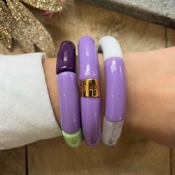 Bracelet jonc élastiqué JACARANDA MONO 1 Uni - Violet brillant