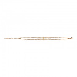 Bracelet fin chaînes NEIVA doré - Perles du japon & Perles de Nacre