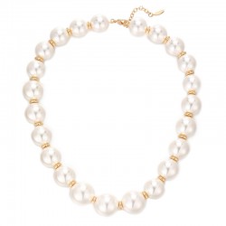 Collier PEARLY Or - Cascade de grosses perles nacrées - HIPANEMA