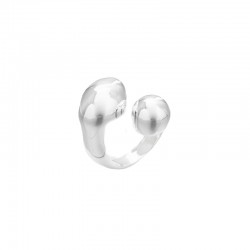 Grosse Bague en Argent - Anneau ouvert & Boules brillantes designs TAILLE 54