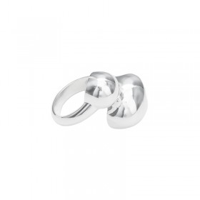 Grosse Bague en Argent - Anneau ouvert & Boules brillantes designs BIJOUX CANYON