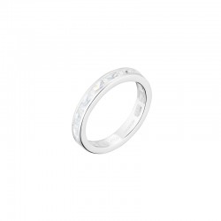 Bague fine ALLIANCE Argent - Anneau navettes, orné zircons blancs - CANYON