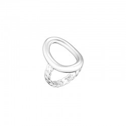 Bague large Anneau GOURMETTE argent & Grand ovale - CANYON