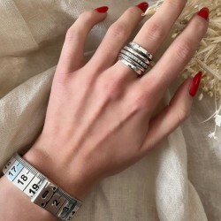 Bracelet Jonc Métal Vainilla - Mètre ruban couture design & Clapet