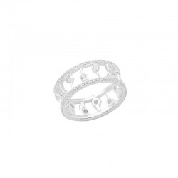 Bague fine CLEO Argent - Anneaux boules & Barrettes en zircons blancs - CANYON BAGUES