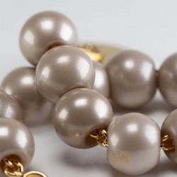 Bracelet MINI BEADS Champagners Pearl Doré, Grosses Perles champagne