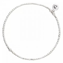 Bracelet élastique en Argent - Mini-boules diamantées & boules - DORIANE Bijoux