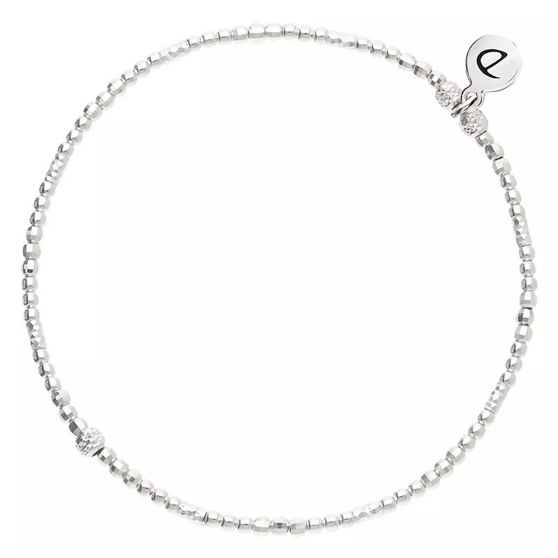 Bracelet élastique en Argent - Mini-boules diamantées & boules - DORIANE Bijoux
