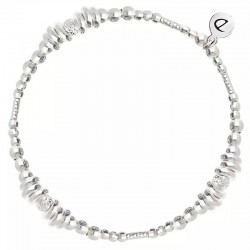 Bracelet élastique en Argent - Perles, boules, tubes & Rondelles - DORIANE Bijoux