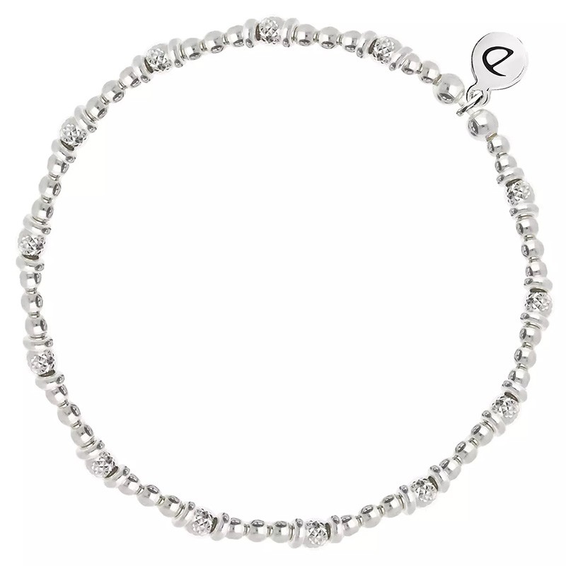 Bracelet élastique en Argent - Perles, boules & Rondelles  - DORIANE Bijoux