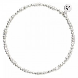 Bracelet élastique en Argent - Perles, boules & Rondelles - DORIANE Bijoux